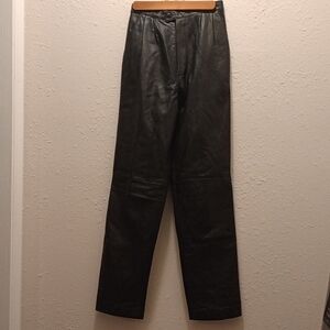 GioVanni Di Rocco Dark Leather Trousers